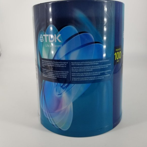 TDK DVD-R 16X  4.7 GB Compact Disc PC Computer Video Recordable 100 Spindle NEW - Picture 4 of 8